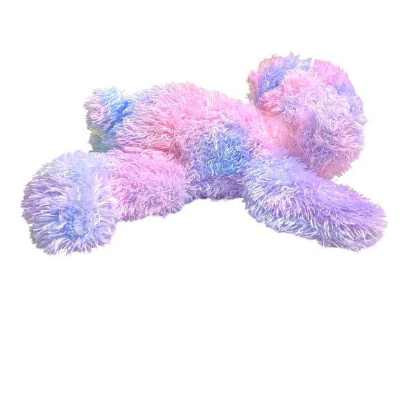 Dandee Plush Teddy Bear Pink Blue Purple With Sheer Bow - Picture 4 of 13